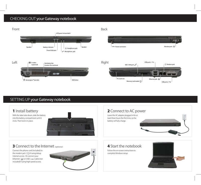 Gateway MX6450 User manual