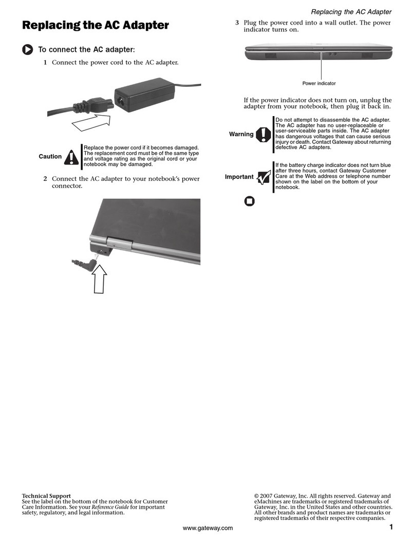 Gateway MT6840 Parts list manual