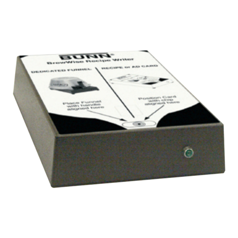 Bunn Recipe Writer BrewWISE Specification sheet