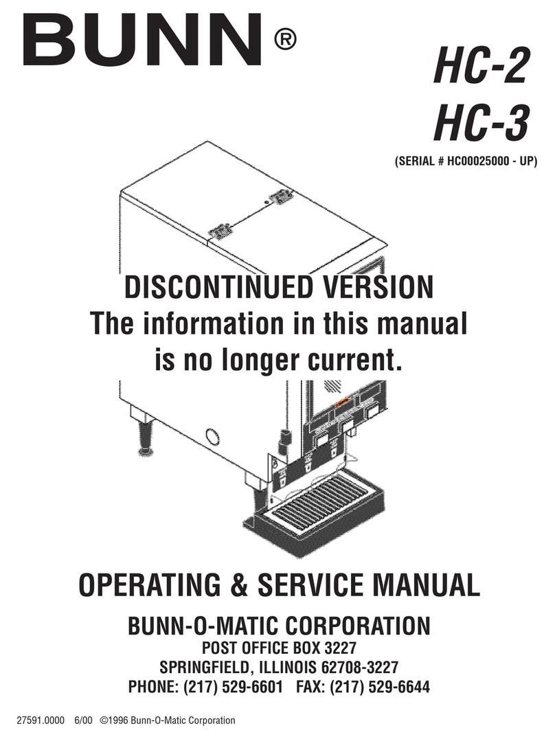 Bunn HC-2 HC-3 Instruction and safety manual