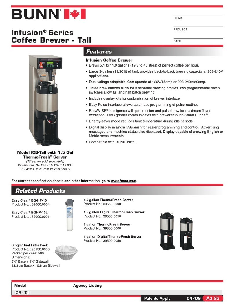 Bunn ICB-Tall User manual