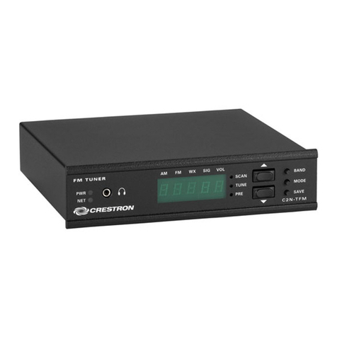 Crestron AM/FM/TV Tuner operating guide
