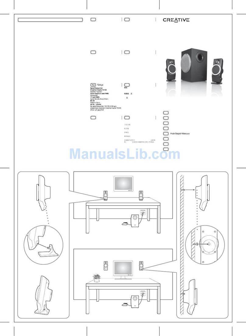 Creative Inspire T3100 User manual Creative Inspire T3100 User manual