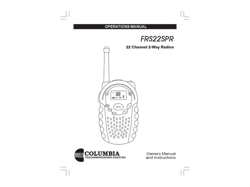 Columbia FRS22SPR Operator's manual