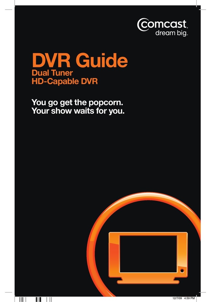 Comcast Dual DVR MANHMECT user guide