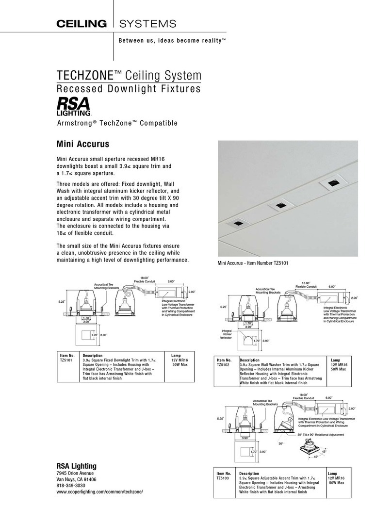 Armstrong Ceiling Systems TechZone User manual