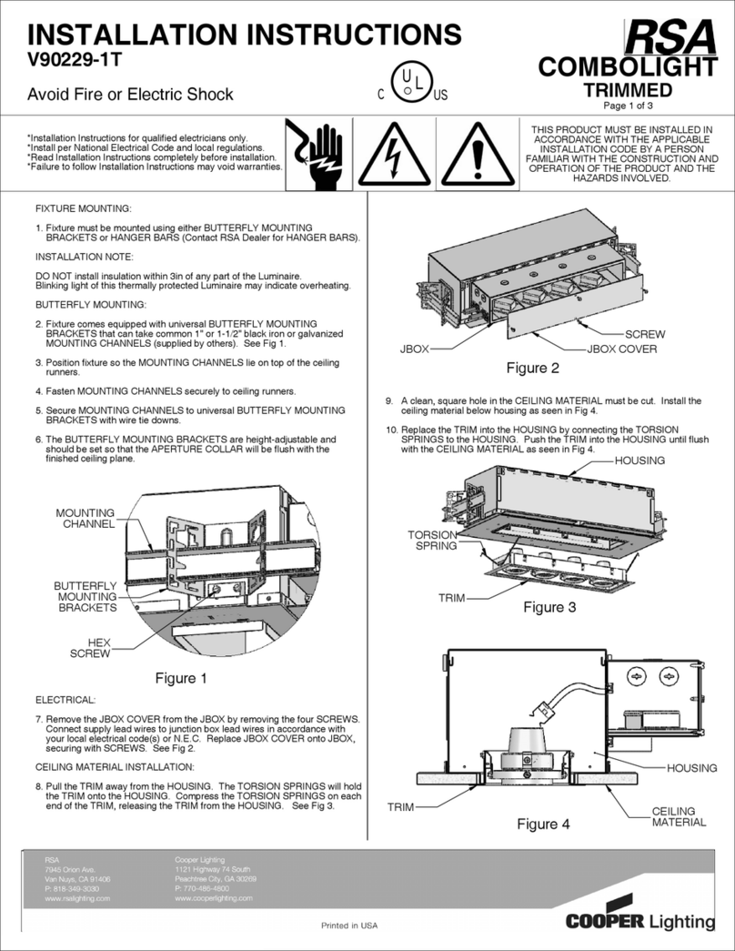 Cooper Lighting Combolight Trimmed V90229-1T User manual