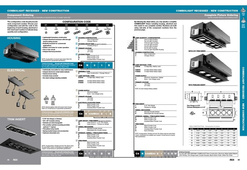 Cooper Lighting Combolight Combolight Recessed Lighting Specification sheet