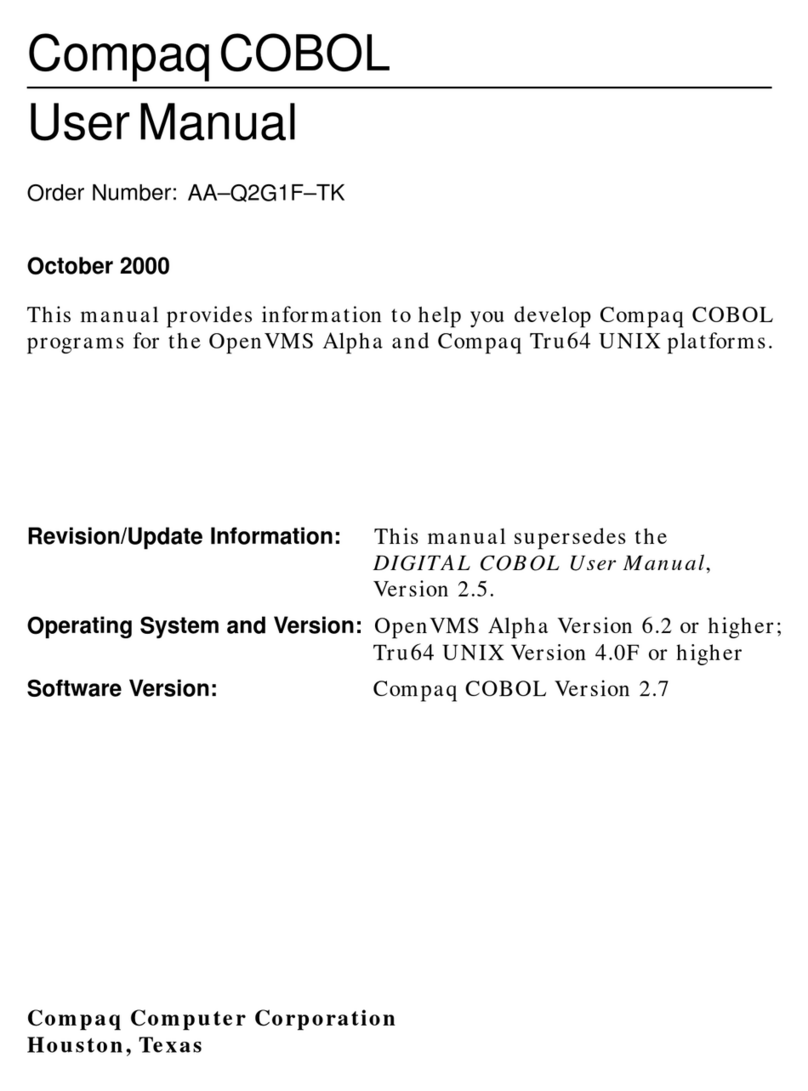 Compaq COBOL AAQ2G1FTK user manual