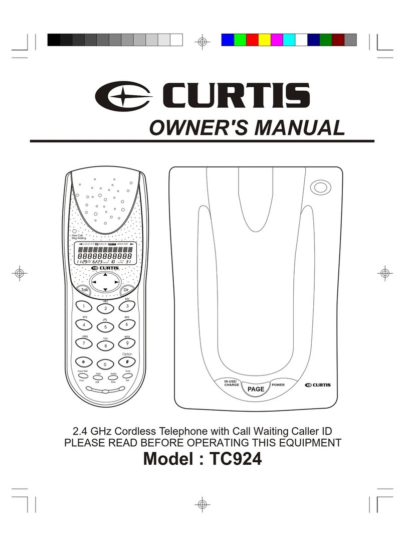 Curtis TC924 owner's manual