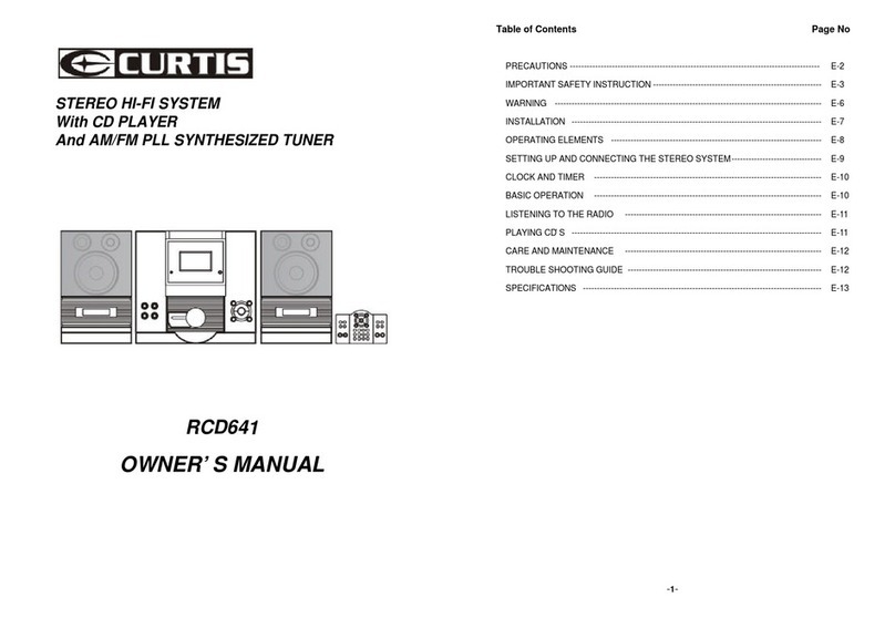 Curtis RCD641 User manual