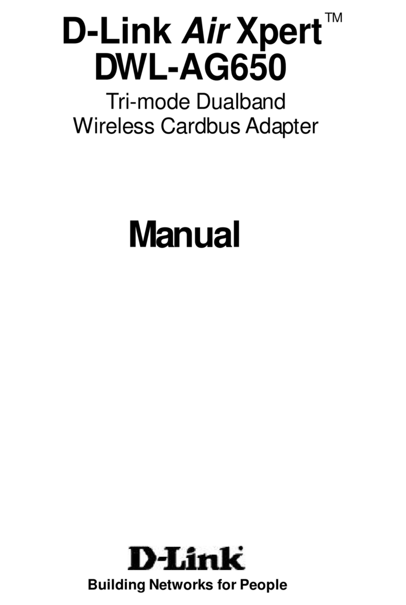D-Link Air Xpert DWL-AG650 User manual