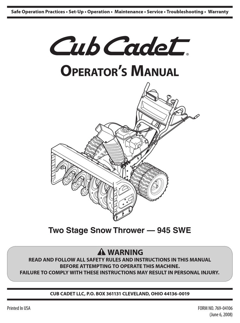 Cub Cadet 945 SWE User manual