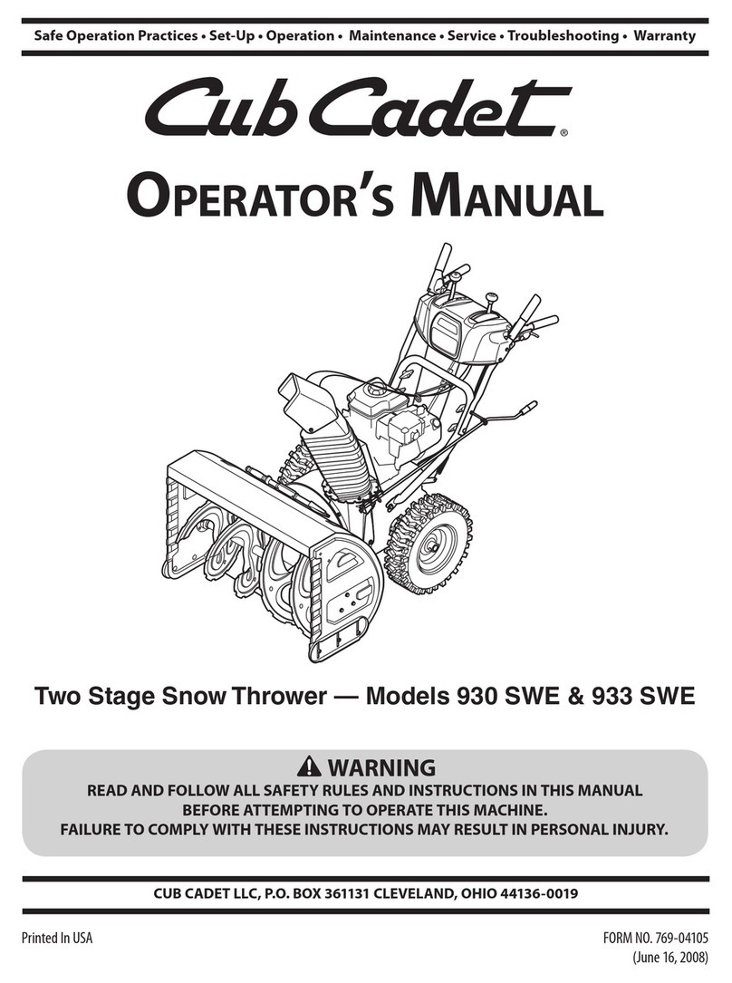 Cub Cadet 930 SWE User manual