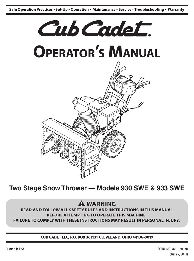 Cub Cadet 930 SWE User manual