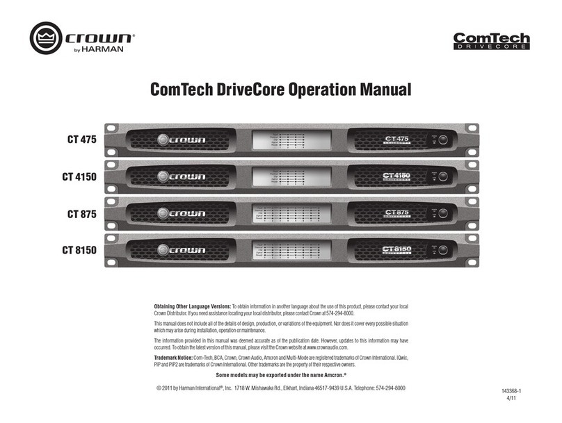 Crown ComTech DriveCore CT 4150 User manual