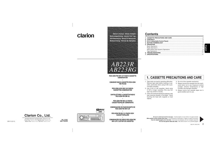 Clarion AB223R User manual