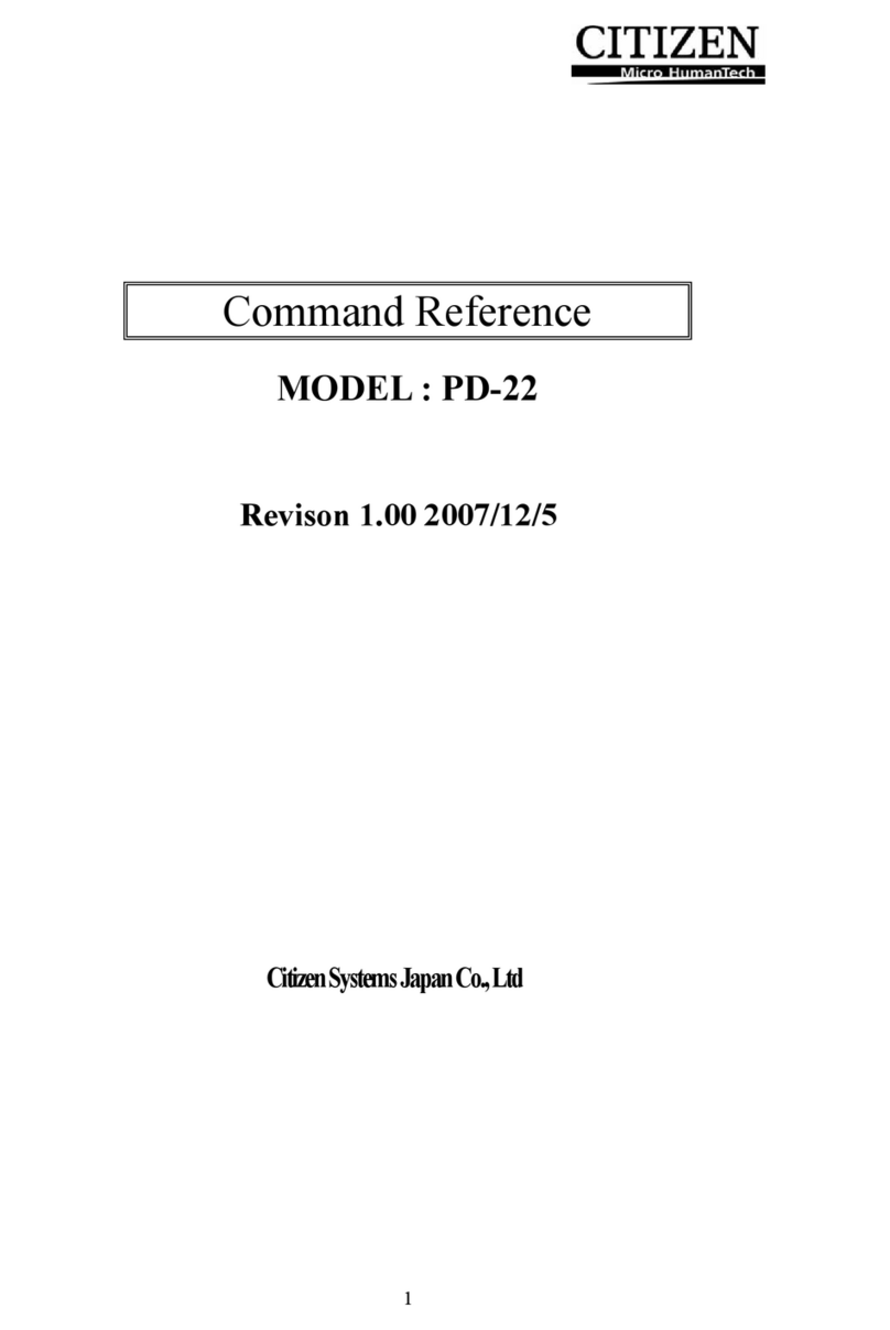 Citizen PD 22  PD-22 PD-22 Installation manual