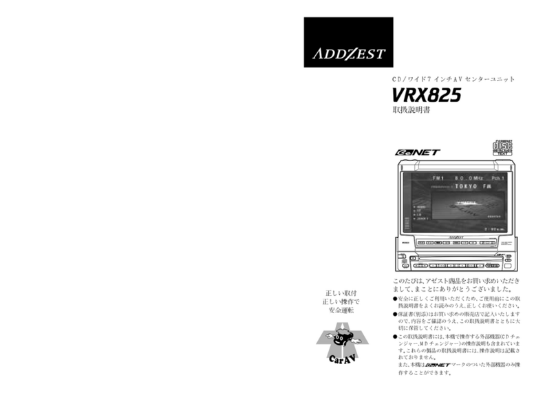 Clarion Addzest VRX825 User manual