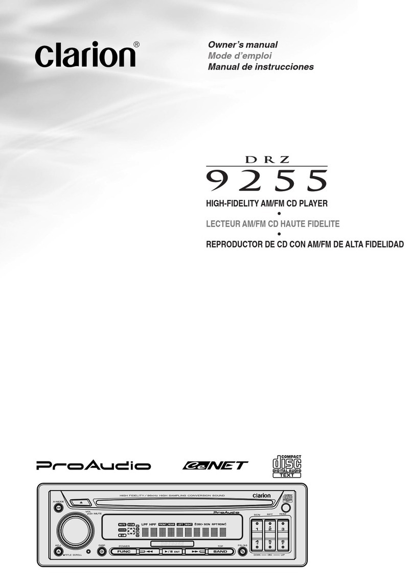 Clarion DRZ 9255 User manual