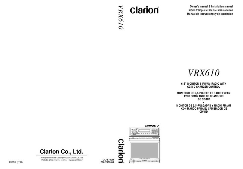 Clarion VRX610 Repair manual