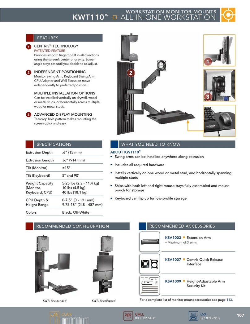 CHIEF KWT110 User manual