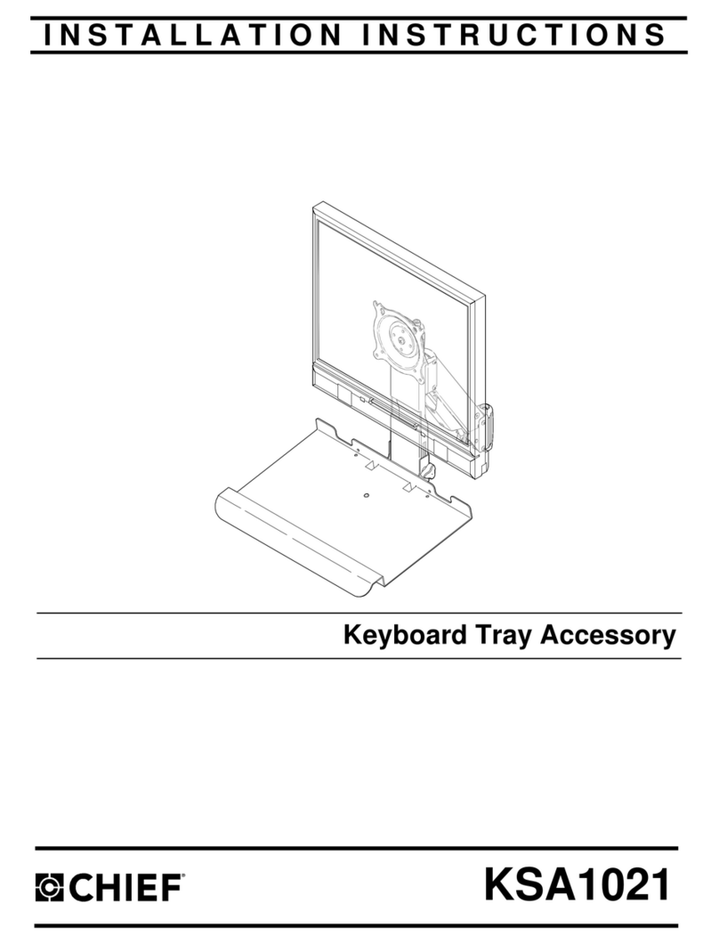 CHIEF Keyboard Tray Accessory KSA1021 installation instructions