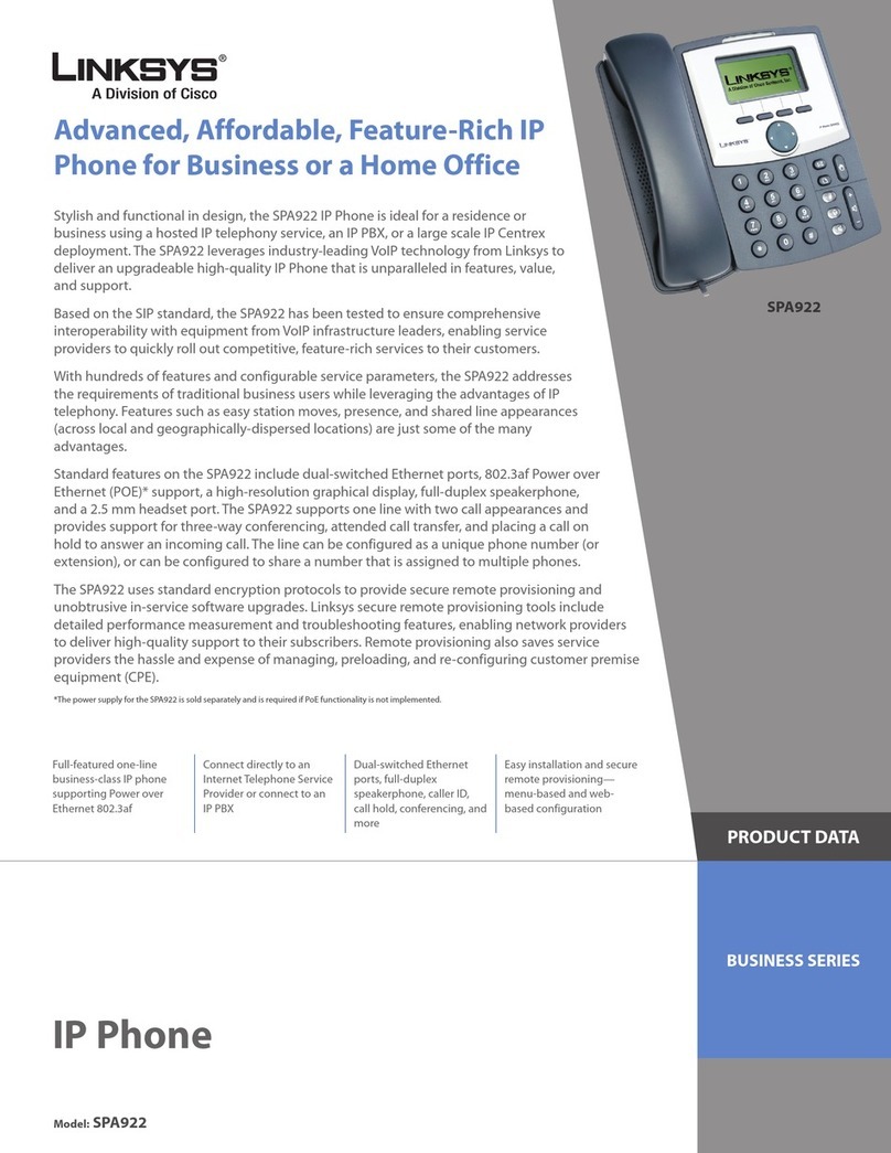 Cisco Small Business SPA922 Operation manual