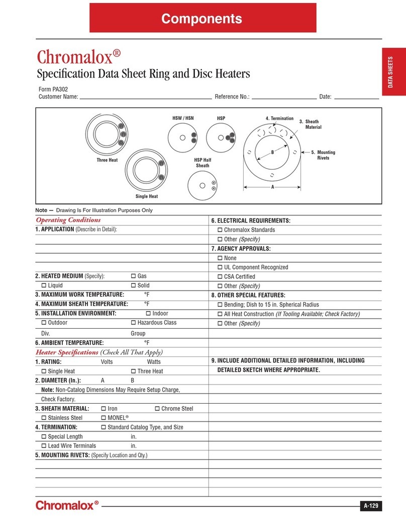 Chromalox A-129 Specifications
