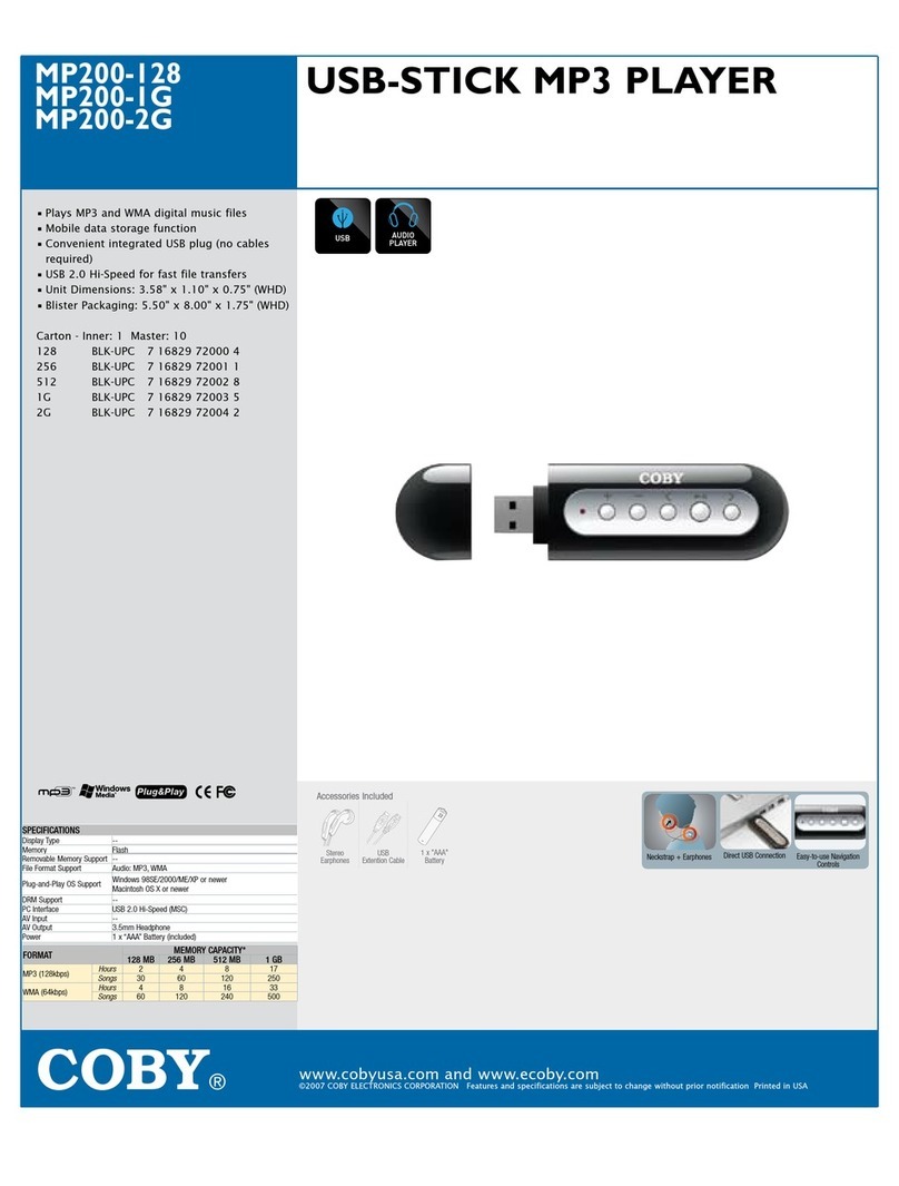 Coby MP200-128 User manual