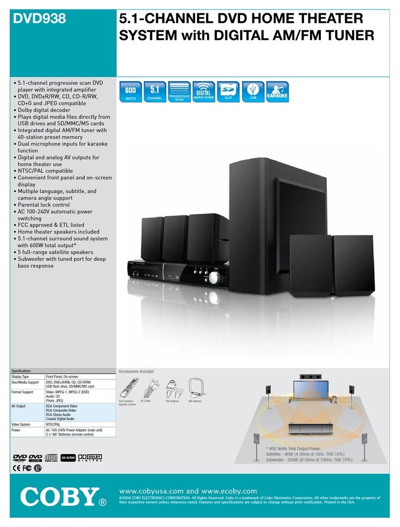 Coby DVD938 Specifications