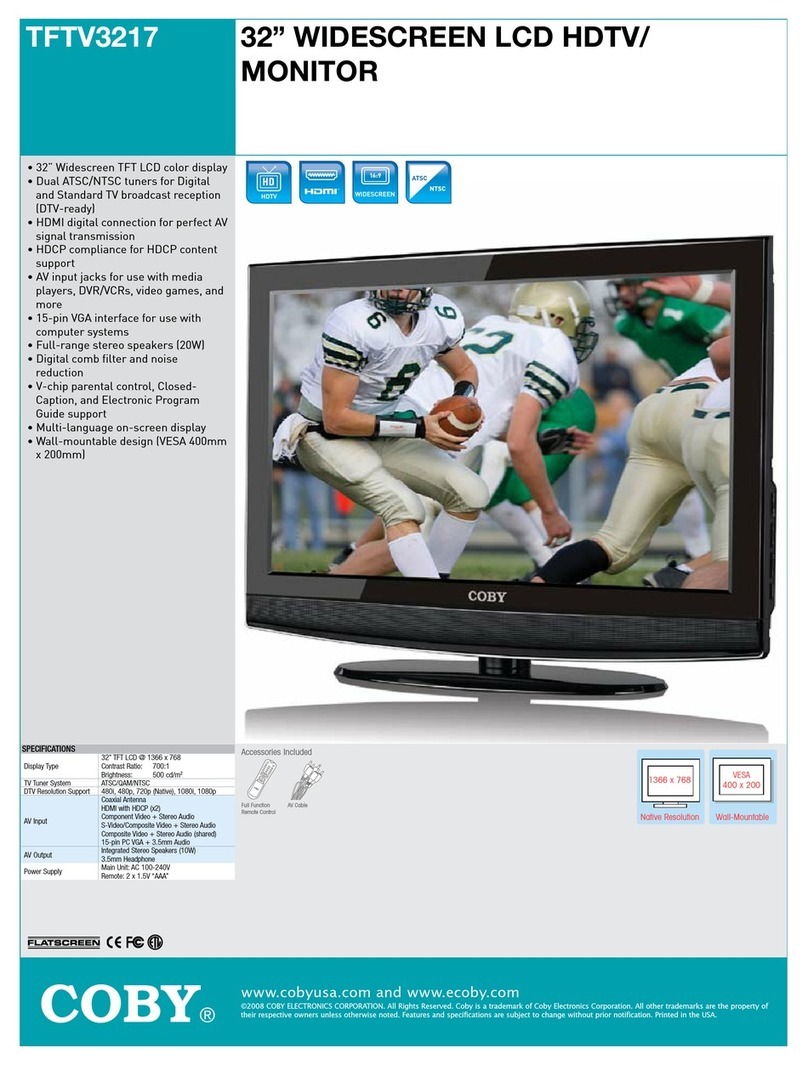 Coby TFTV3217 - 32" LCD TV User manual