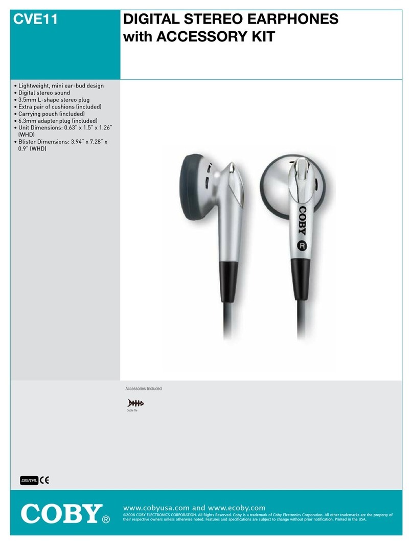Coby CVE11 Specification sheet
