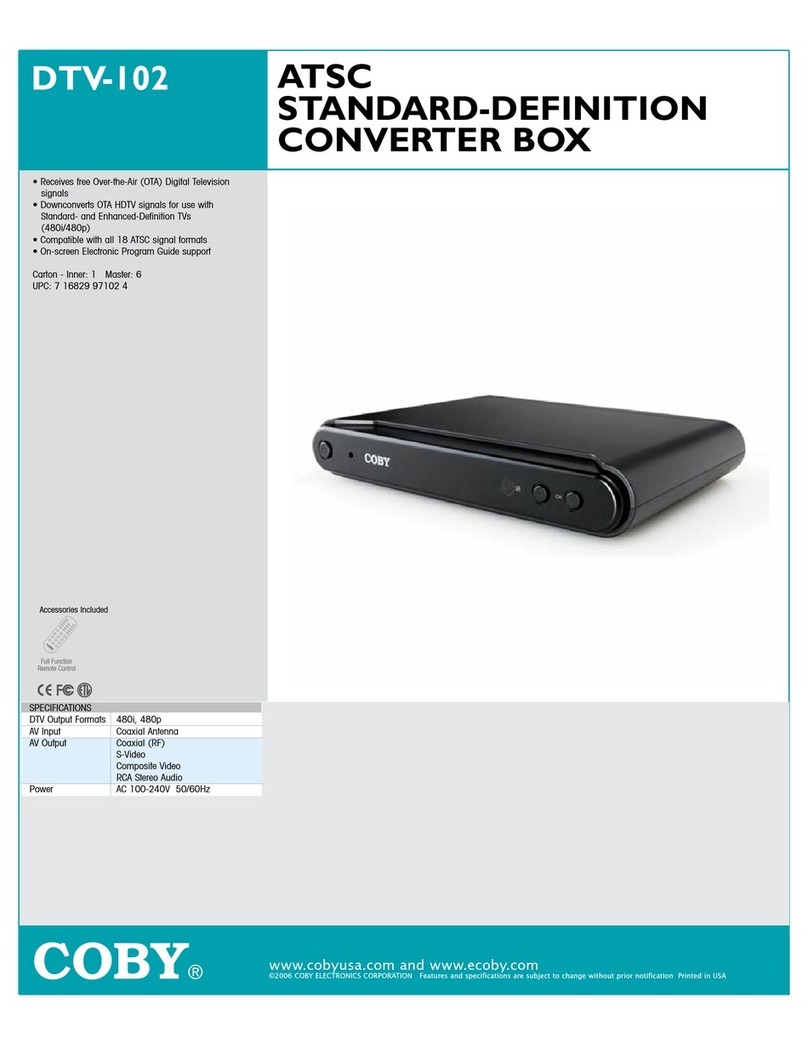 Coby DTV-102 Specifications
