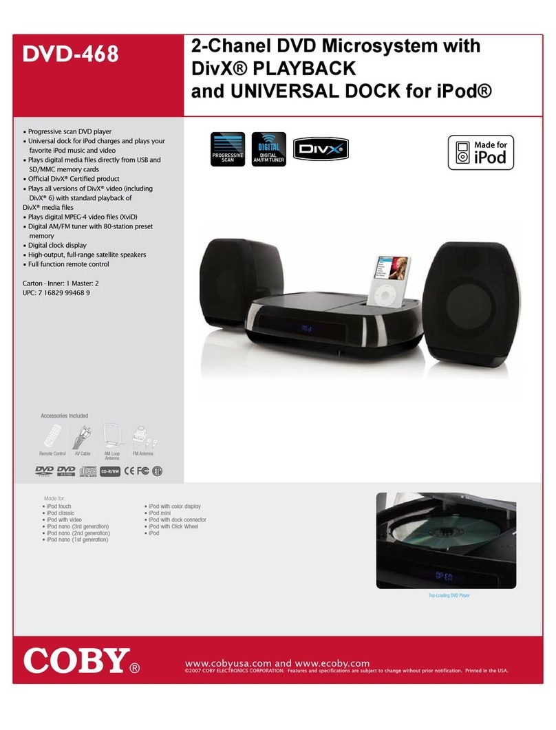 Coby DVD468 - AV System datasheet