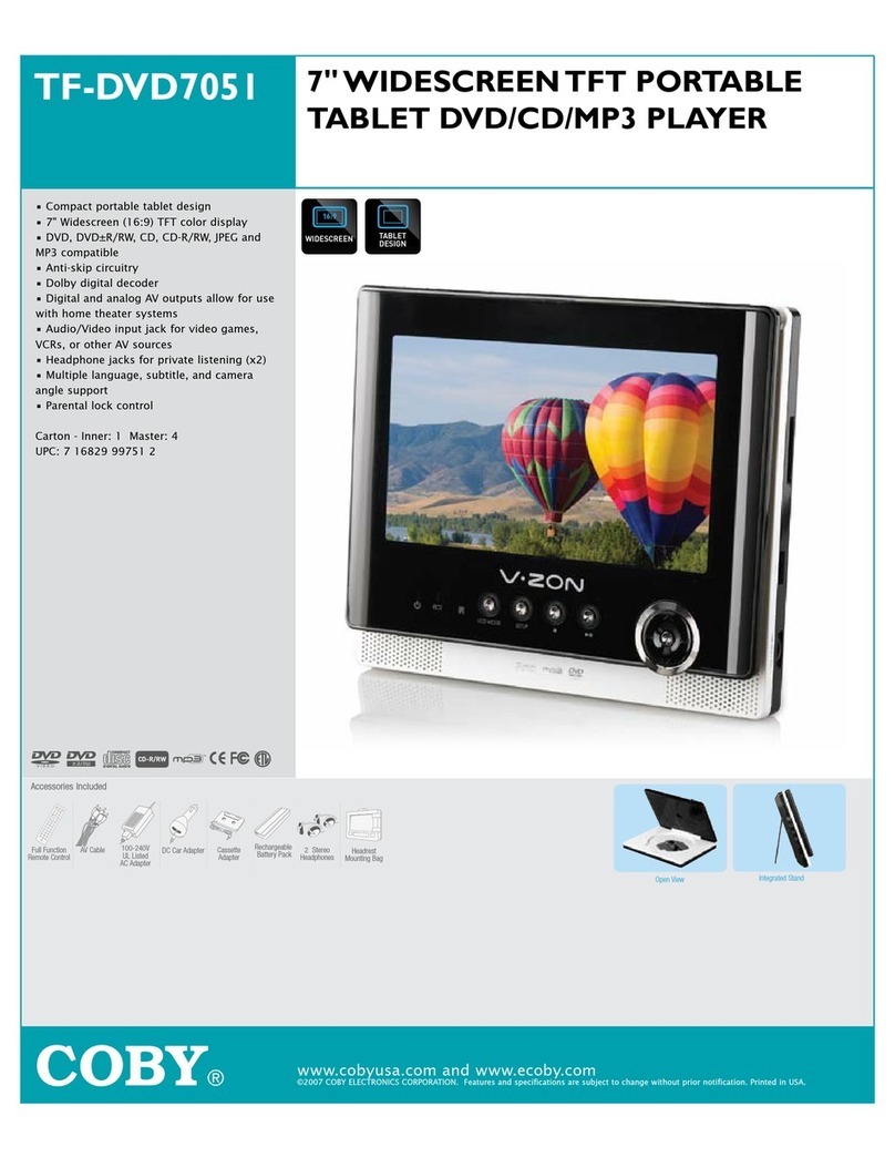 Coby COBY TF-DVD7051 User manual