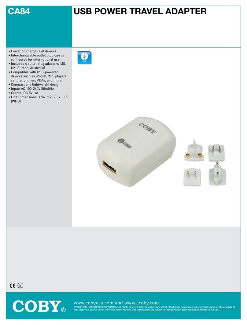 Coby CA84 Specifications