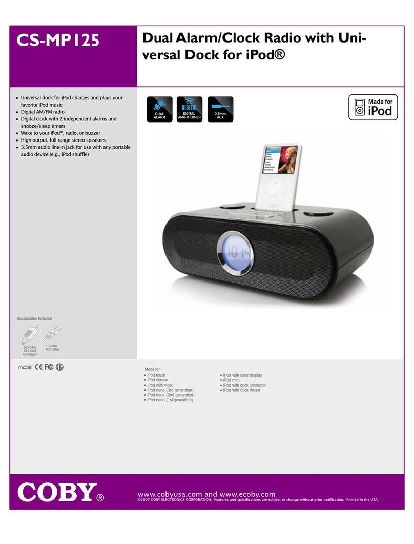 Coby CS-MP125 User manual