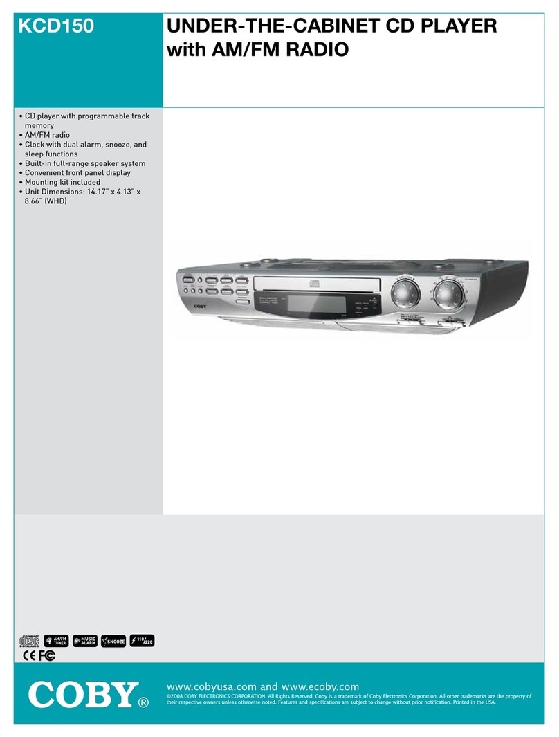 Coby COBY KCD150 Specification sheet Coby COBY KCD150 Specification sheet