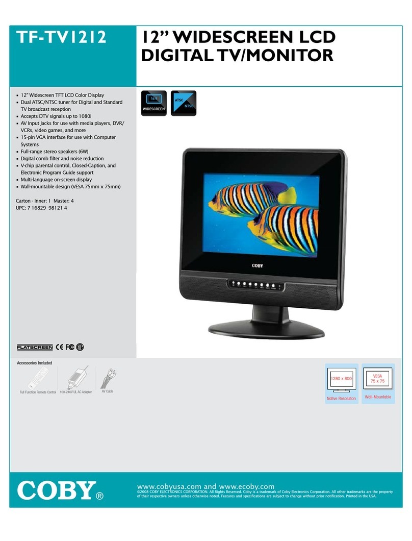 Coby TFTV1212 - 12" Class Widescreen LCD Digital... User manual