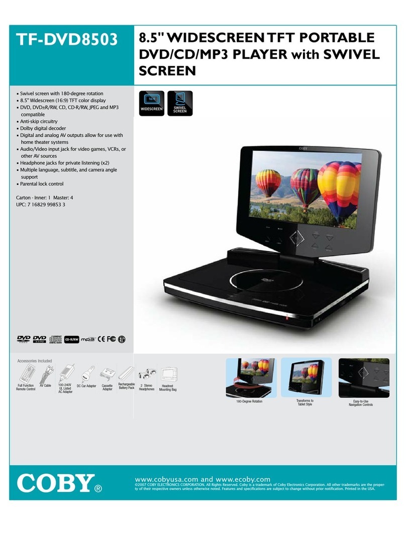 Coby COBY TF-DVD8503 User manual
