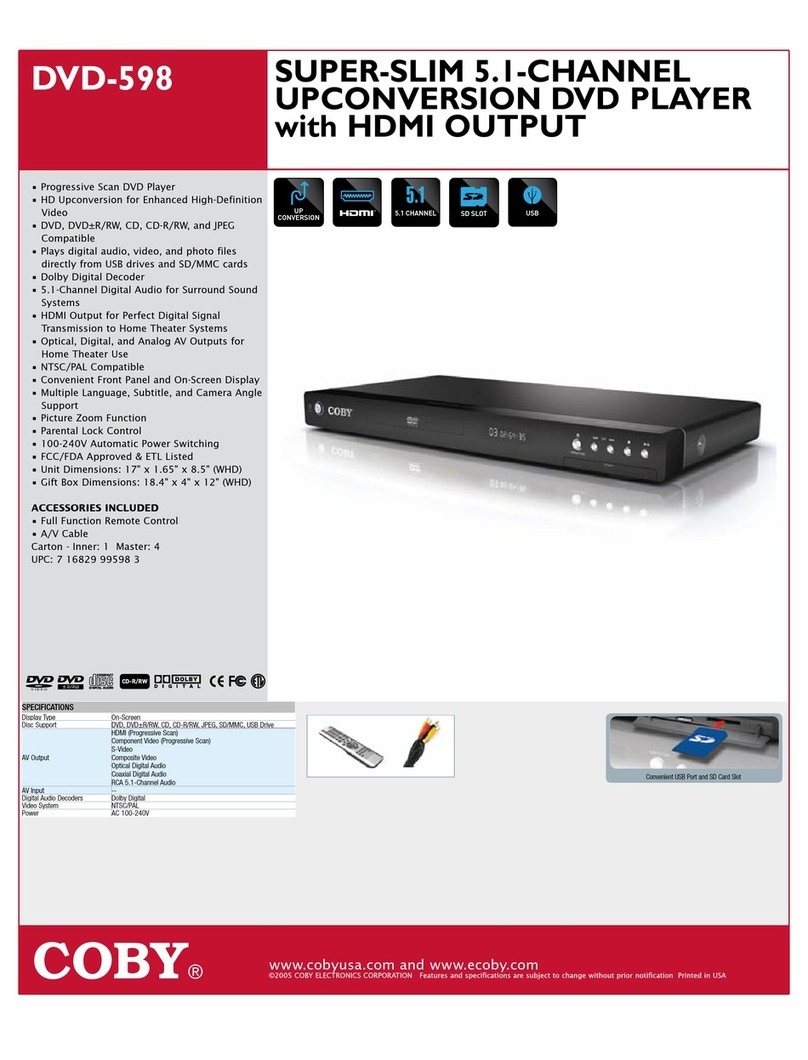 Coby COBY DVD-598 User manual