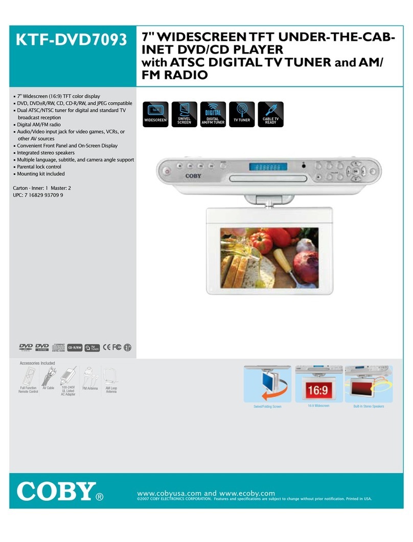 Coby KTFDVD7093 - LCD TV With DVD/CD Player User manual
