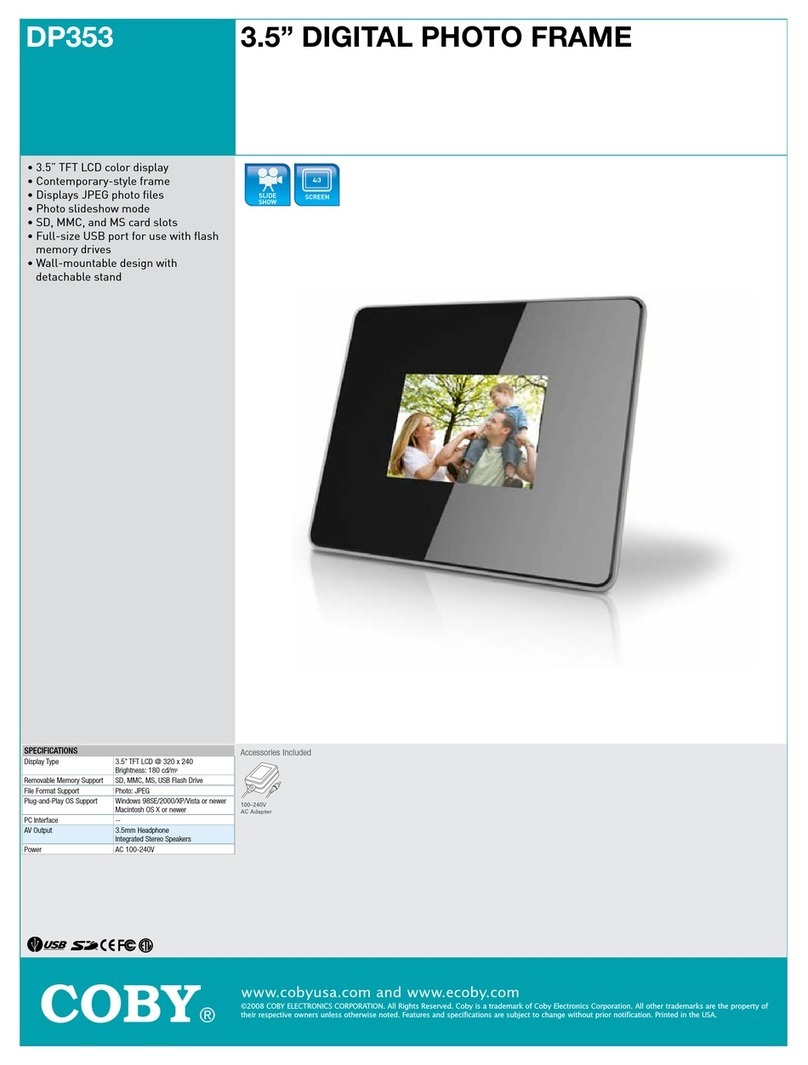 Coby DP350 - Portable Digital Photo Album User manual