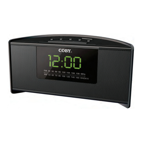 Coby CRA59 - Clock Radio - Mirror User manual