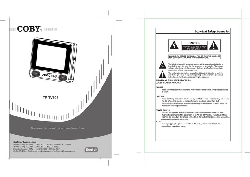 Coby TF-TV505 user manual