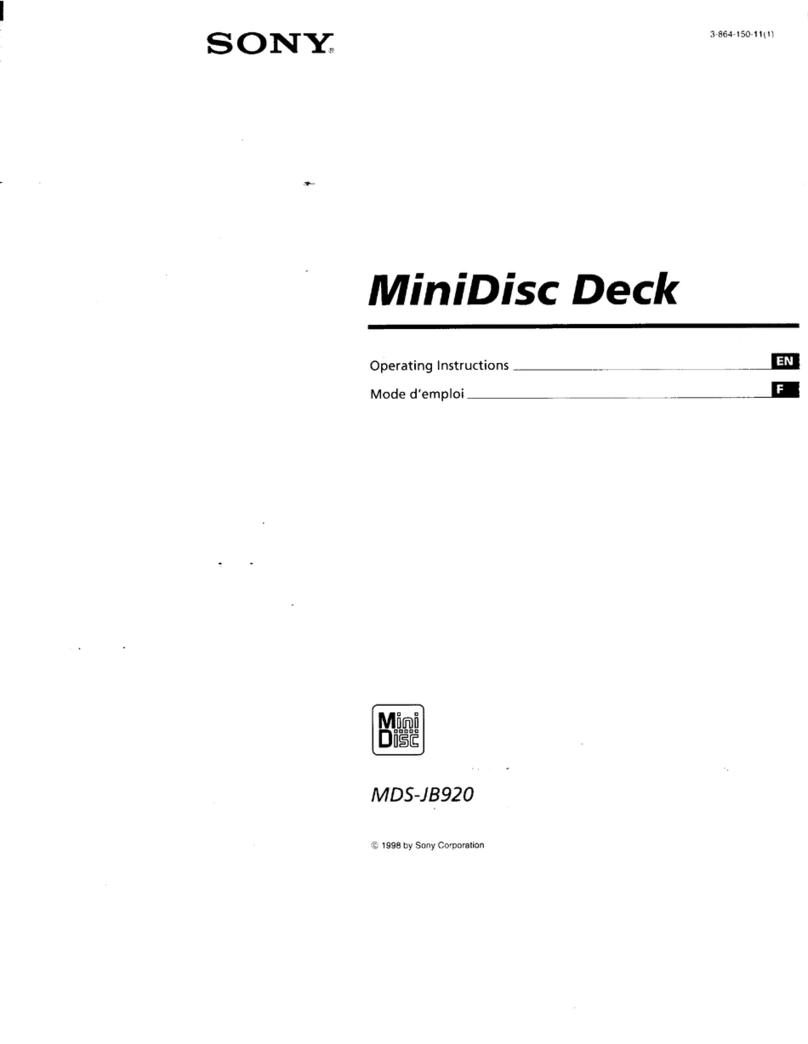 Sony MDS-JB920 User manual