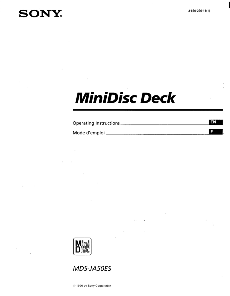 Sony MDS-JA50ES  / Mode d’emploi User manual