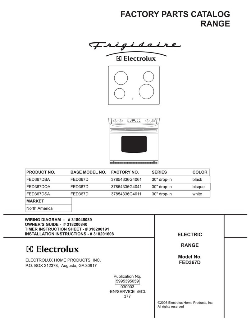 Frigidaire FED367D Factory parts catalog