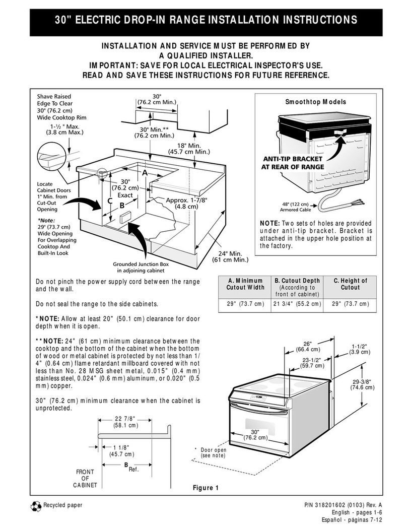 Frigidaire FED367ASF User manual